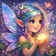 A vibrant and friendly cartoon character avatar with bold colors and expressive features. The character is smiling and has ex